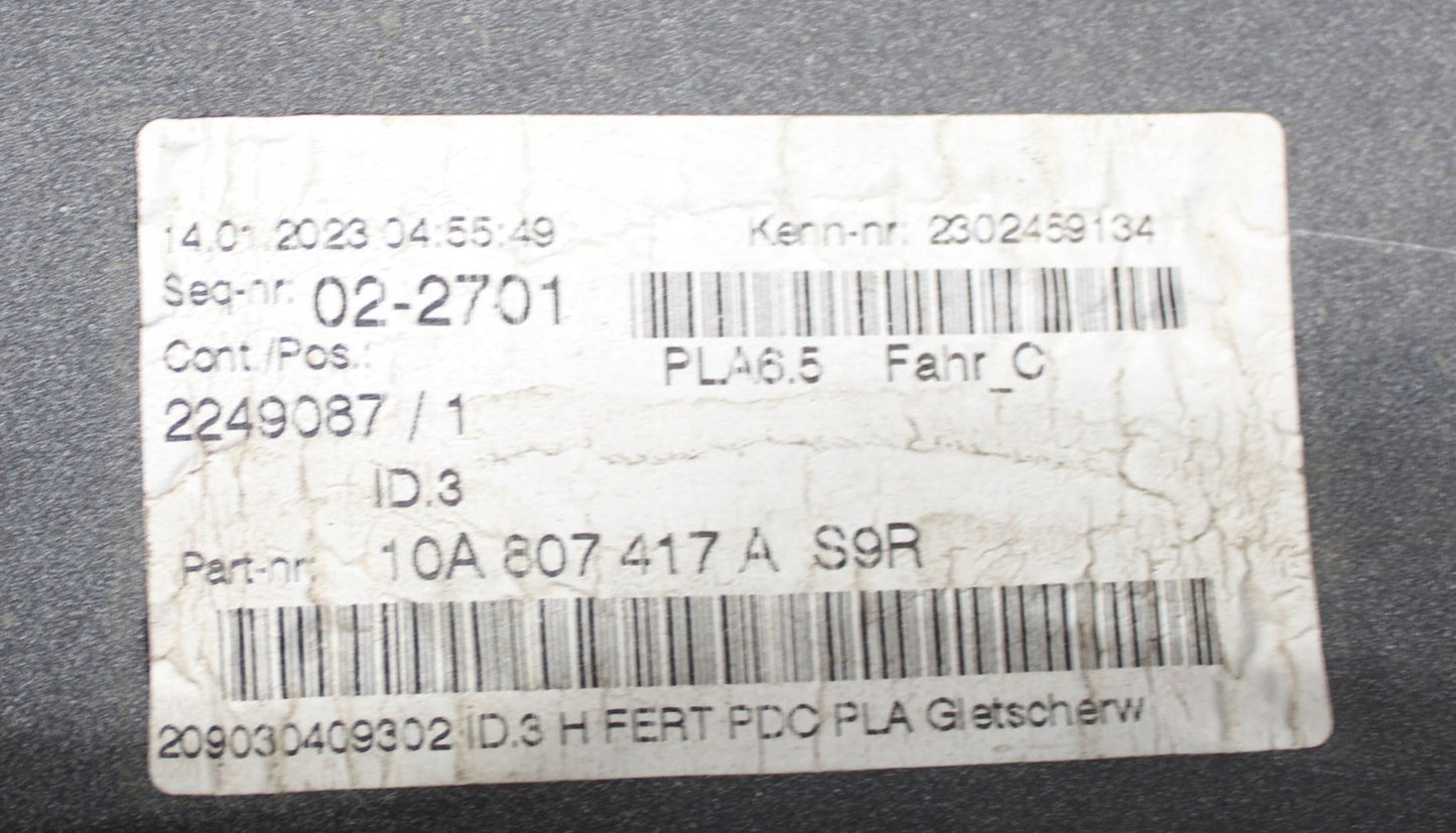 VW ID3 ID.3 10A Rear Bumper Original + Diffuser