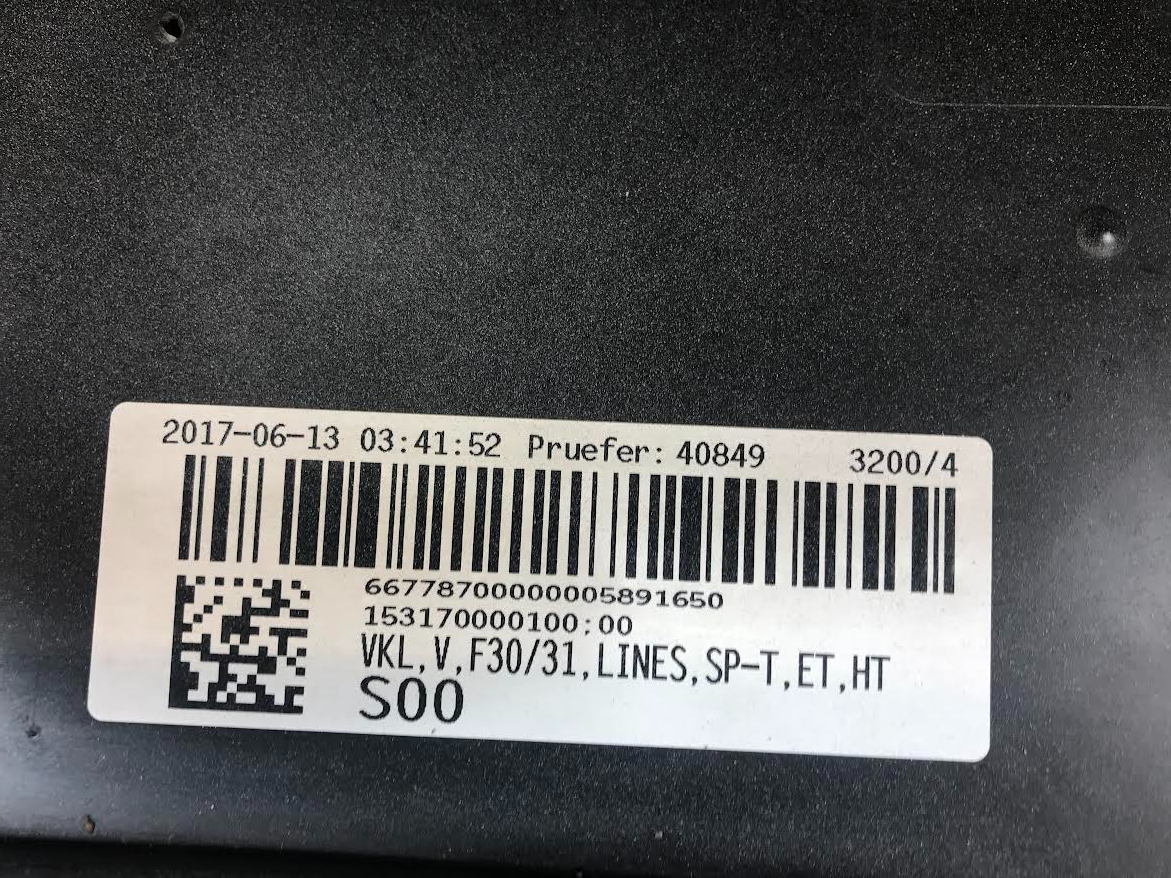 BMW 3 F30 F31 Sport Line 2017 Front Bumper 153170000100